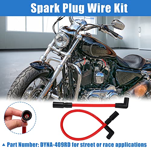Motoforti 10.4mm Spark Plug Wire Kit For Harley Davidson DYNA-409RD - Image 2