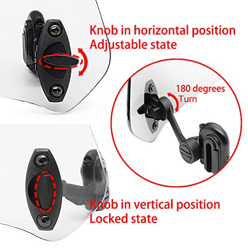 motoparty Motorcycle Windshield Extension - Universal Adjustable - Image 4