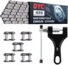 DYCTAHO Motorcycle Chain 132 Links With Breaker