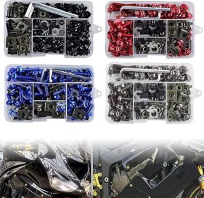 ochisdf Motorcycle Fairing Bolt Kit, 177pcs