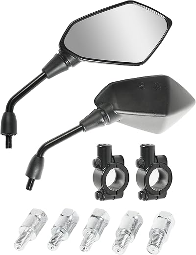 RACOONA Motorcycle Handlebar Rear View Mirrors