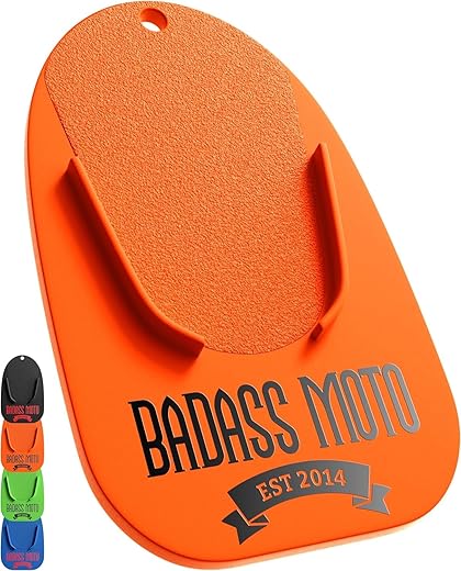 Badass Moto Motorcycle Kickstand Pad - Self-Adjusting Stand
