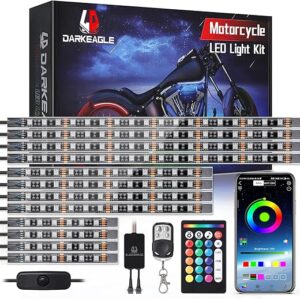 LD DARKEAGLE Motorcycle LED Light Kit With Brake