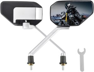 IHOTDER Motorcycle Mirrors, HD Wide Angle, Multi-Angle Adjustable