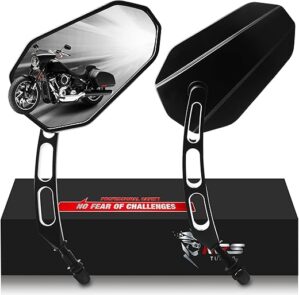 MZS Motorcycle Rear View Mirrors Compatible Sportster