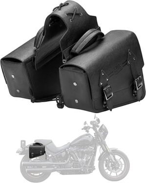 KEMIMOTO Motorcycle Saddlebags Leather Side Bags