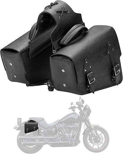 KEMIMOTO Motorcycle Saddlebags Leather Side Bags