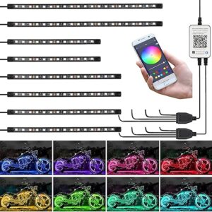 Kairiyard Motorcycle Underglow LED Light Kit, App Control