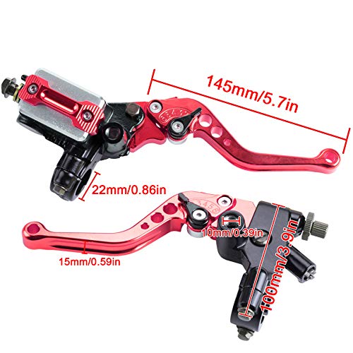 MRELC Universal Motorcycle 22mm Handlebar Brake Lever Set - Image 4