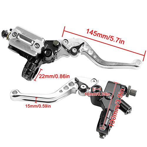 MRELC Universal Motorcycle Handlebar Brake Master Cylinder Set - Image 4