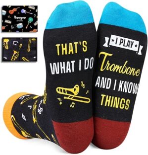 HAPPYPOP Music Gifts For Musicians: Trombone, Piano Socks