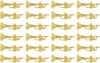 VOSAREA Musical Instruments Miniature Trumpet Ornaments