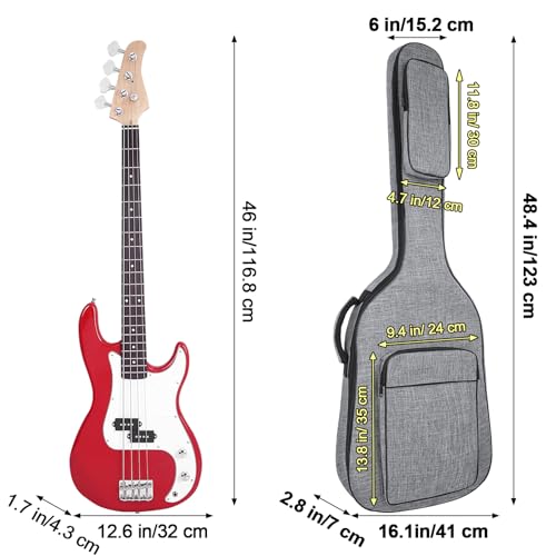 MUZTOP Bass Guitar Gig Bag With Pockets - Image 3