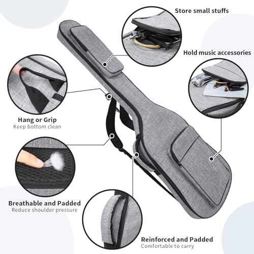 MUZTOP Bass Guitar Gig Bag With Pockets - Image 5