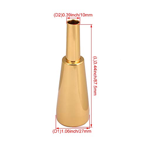 Mxfans Trumpet Mouthpiece Brass Gold-plated 1.5C - Image 4