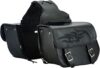 Dream Apparel Naked Cowhide Leather Motorcycle Saddlebags (Black)