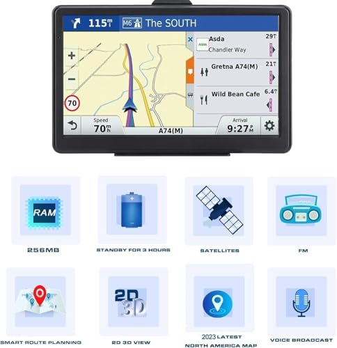 NAVRUF GPS Navigation Slimline Touch Screen, USA Edition - Image 3
