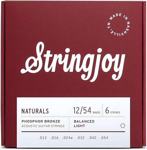 Stringjoy NB1254 Phosphor Bronze Acoustic Strings 12-54