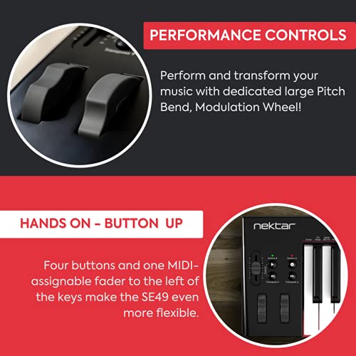 Nektar 49-Key Midi Controller SE49, Black - Image 5