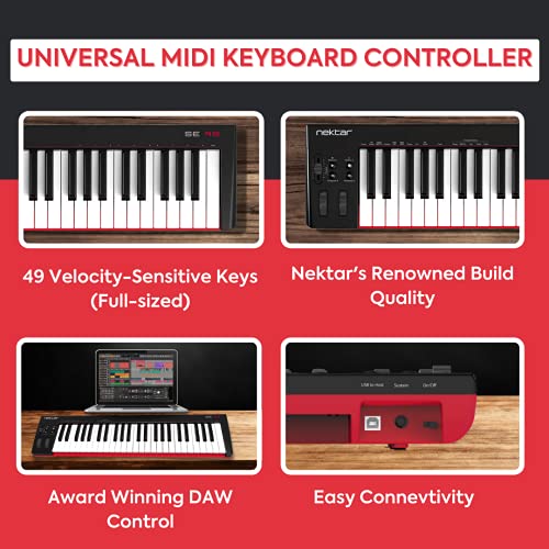 Nektar 49-Key Midi Controller SE49, Black - Image 2