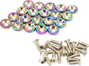 JDMSPEED Neo Chrome Aluminum Fender Washer Kit