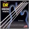 DR Strings Neon White Bass Guitar Strings NWB5-40