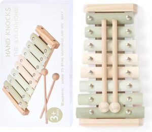 Ehome Neutral Colors Wooden Montessori Xylophone