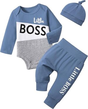 Oranchids Newborn Baby Boy Color Block Outfit