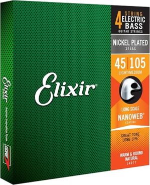 Elixir Nickel Plated Steel 4-String Bass Strings