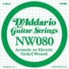 D’Addario Nickel Wound Electric Guitar String NW020