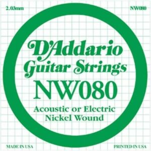 D'Addario Nickel Wound Electric Guitar String NW020