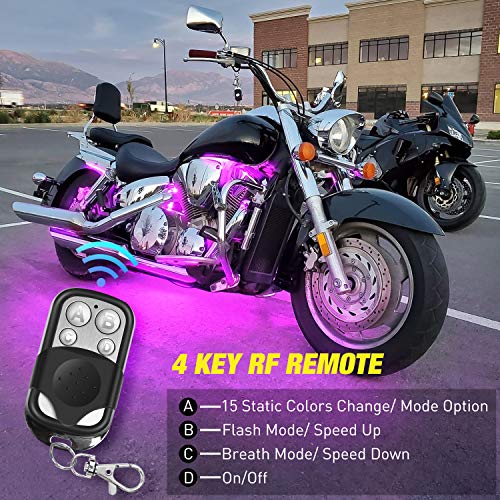 Nilight Motorcycle RGB LED Light Kit, Waterproof - Image 5