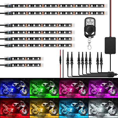 Nilight Motorcycle RGB LED Light Kit, Waterproof - Image 2