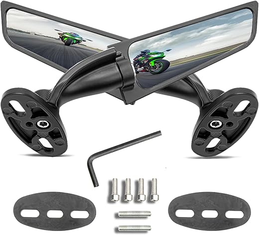 AceSupever Ninja 400 Adjustable Motorcycle Wing Mirrors