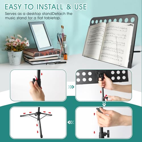 Nizonlaie Adjustable Portable Music Stand With Bag - Image 5