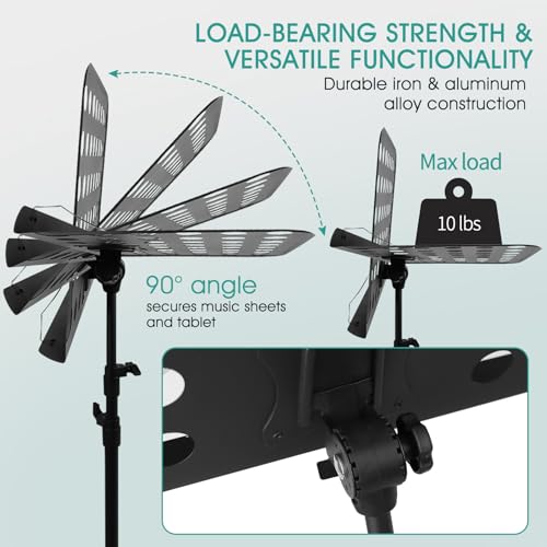 Nizonlaie Adjustable Portable Music Stand With Bag - Image 2