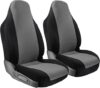 OxGord Non-Slip Universal Seat Covers – 2 Piece Set (Black/Gray)