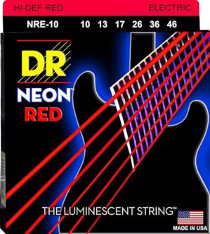 DR Strings NRE10 Hi-Def Neon Red Strings