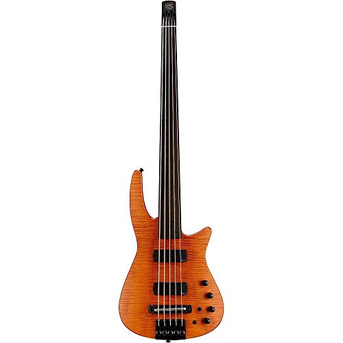 NS Design 5 String Bass Guitar, Amber Satin (CR5BGAMSFL) - Image 3