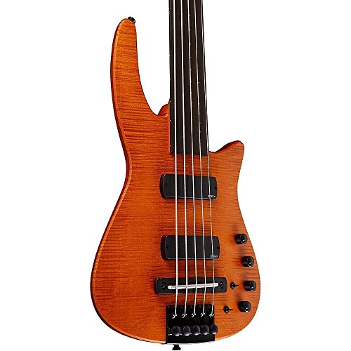 NS Design 5 String Bass Guitar, Amber Satin (CR5BGAMSFL) - Image 5