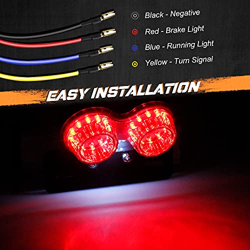 NTHREEAUTO LED Motorcycle Tail Light Integrated Signals - Image 4