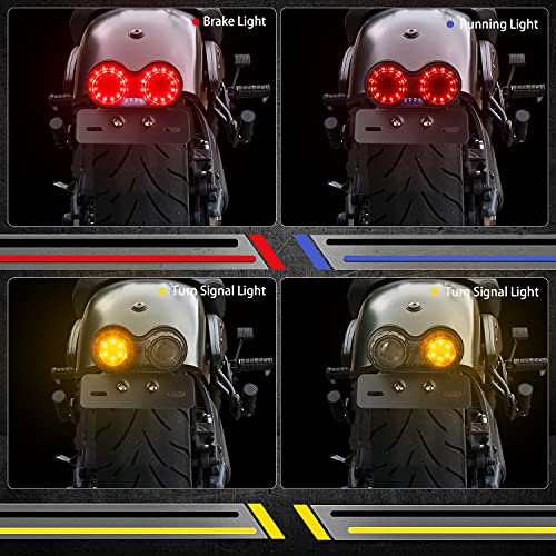 NTHREEAUTO LED Motorcycle Tail Light Integrated Signals - Image 2
