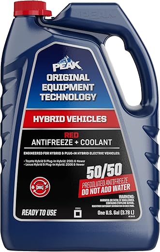 PEAK OET Red 50/50 Antifreeze Coolant, 1 Gal