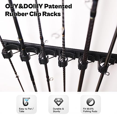 OJYDOIIIY Wall Mount Fishing Rod Holders, Vertical Rack - Image 2