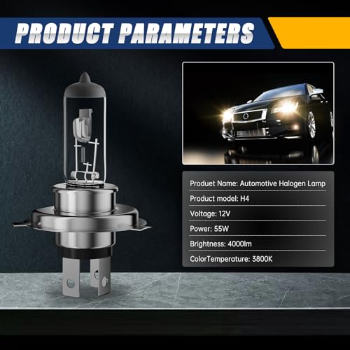 OKOENIEO H4 Halogen Headlight Bulb, 12V 55W - Image 3