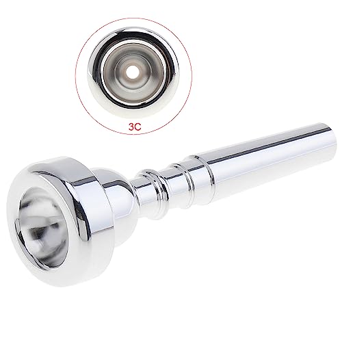 OriGlam Silver Trumpet Mouthpiece Bb Tone Accessory - Image 5
