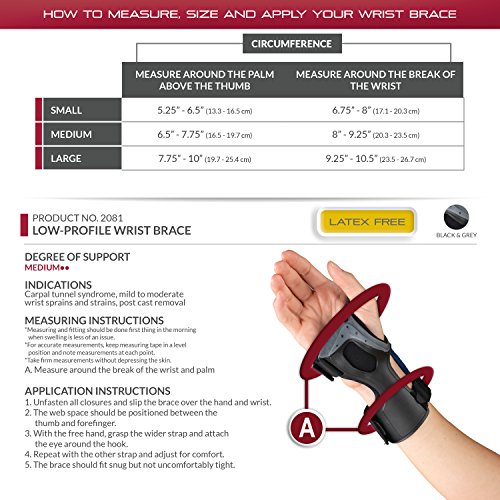 OTC Wrist Brace, Molded Exoskeleton, Medium - Image 3