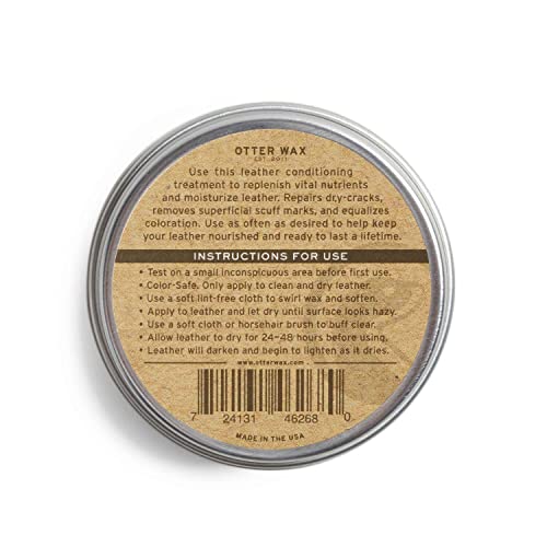 Otter Wax Leather Salve 2oz All-Natural Conditioner - Image 2