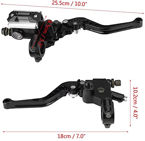 PACEWALKER Universal Motorcycle Handlebar Brake Master Cylinder Set - Image 5