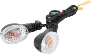 Estink Pack Of 2 Motorcycle Turn Light Lamp (Black White)
